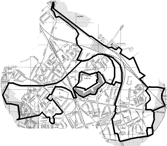 kaart met voorstel fiets- en wandelroutes