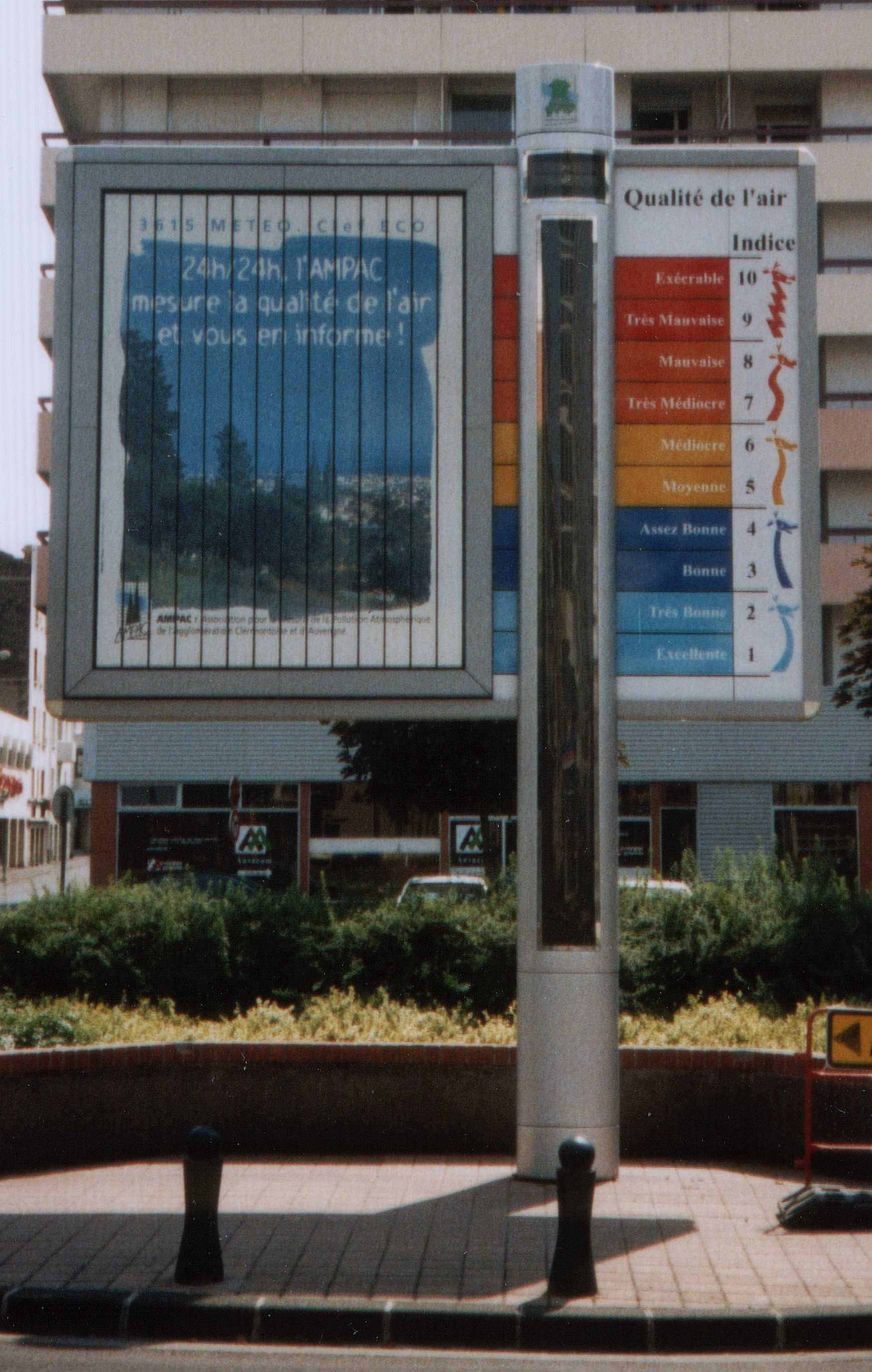 informatiebord luchtmetinge Clermont-Ferrant