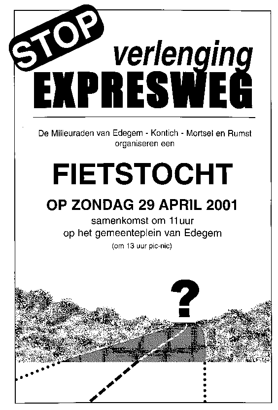 affiche "stop verlenging expresweg"